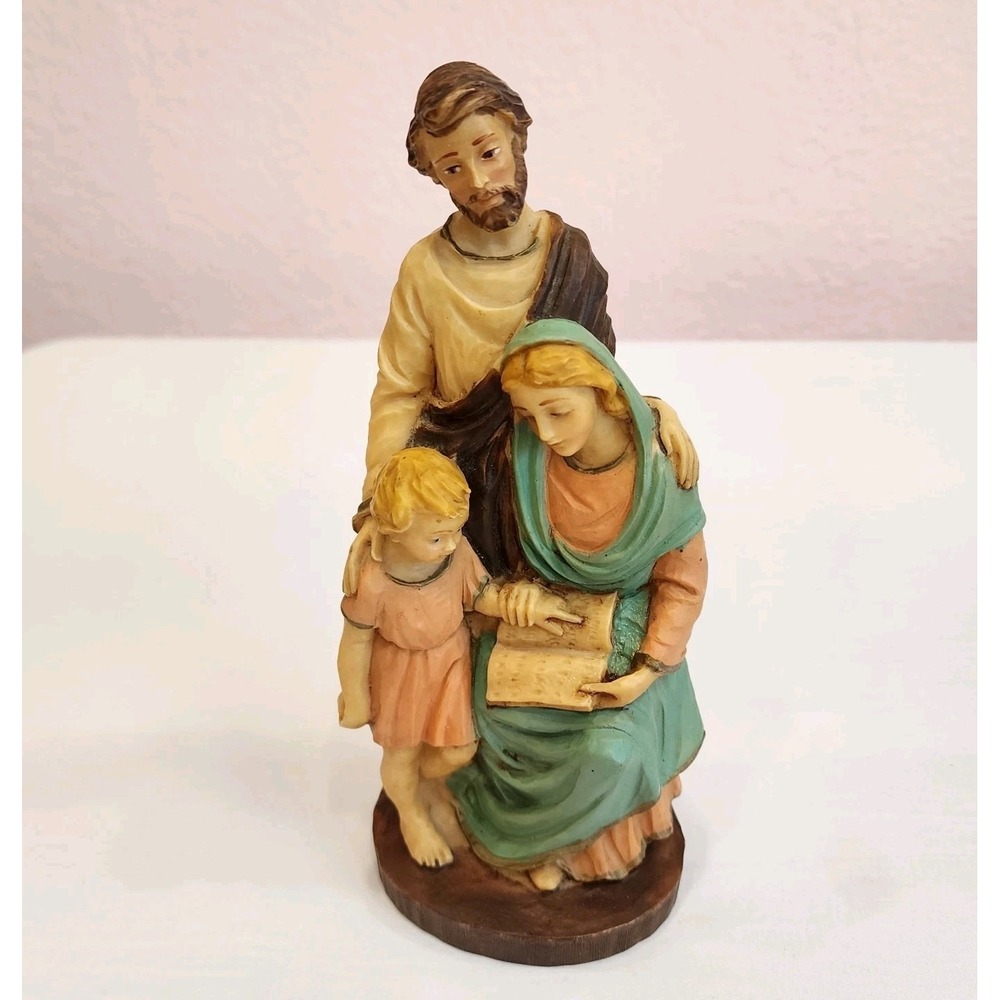 Holy Family Statue Hand Painted Makers Mark ET